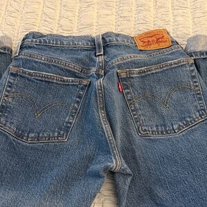 Levi's 501 S distressed blue jeans-EUC